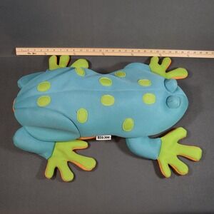 Big Joe Pool Mesh Frog Floating Turquoise Orange Quick Dry Large Pool Float 26"